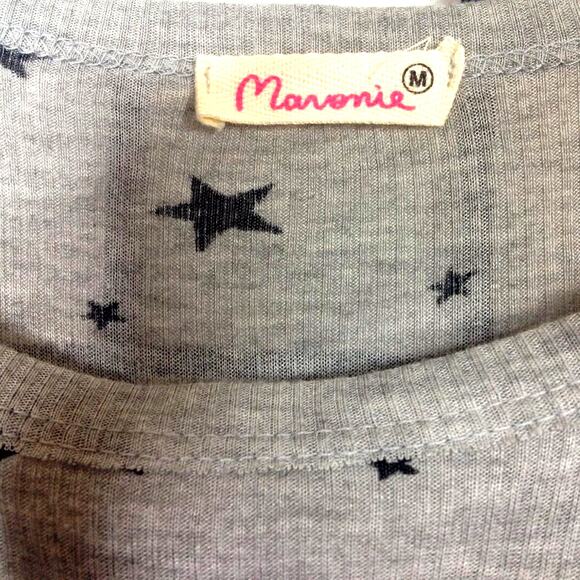 Anthropologie Maronie Star Top Heather Grey M - Picture 3 of 12